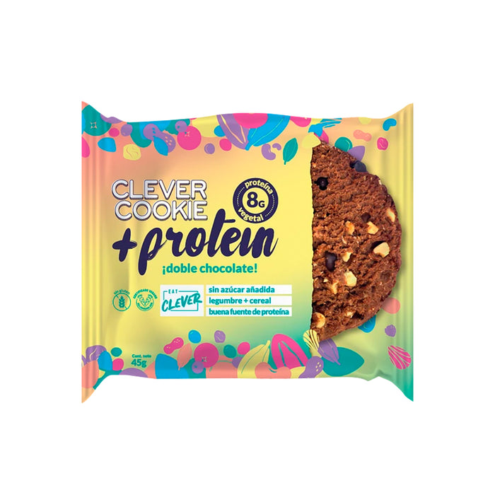 Clever Cookie + Protein Doble Chocolate 45 g (1 un) - Eat Clever