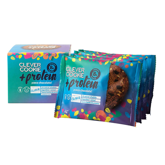 Clever Cookie + Protein Coco Chocolate 180 g (4 un) - Eat Clever
