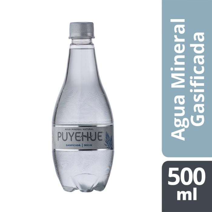 Agua mineral con gasificada display 12 unidades 500cc - Puyehue