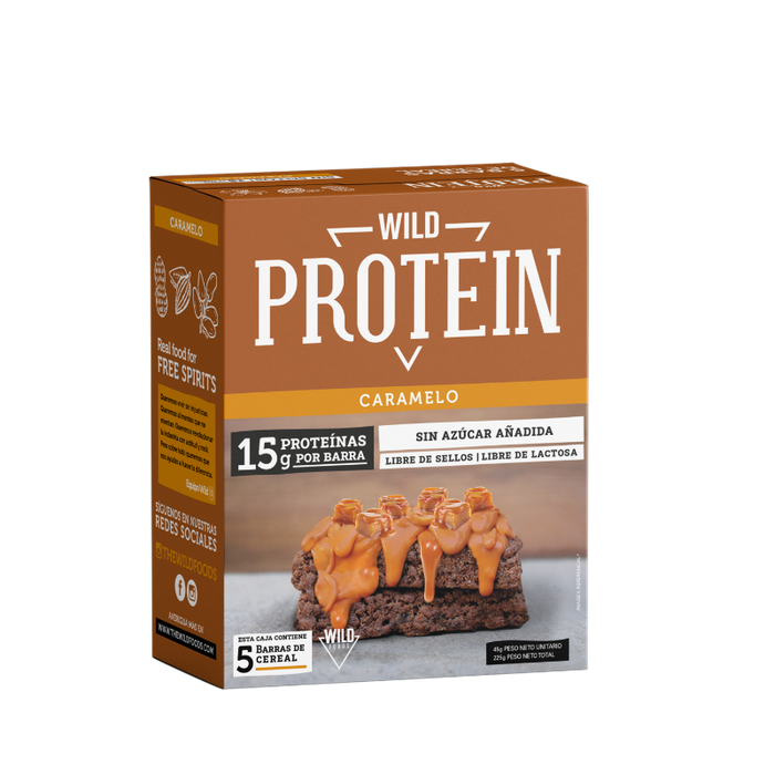 Wild Protein Bar Caramelo 45 g (5u) - WildFoods