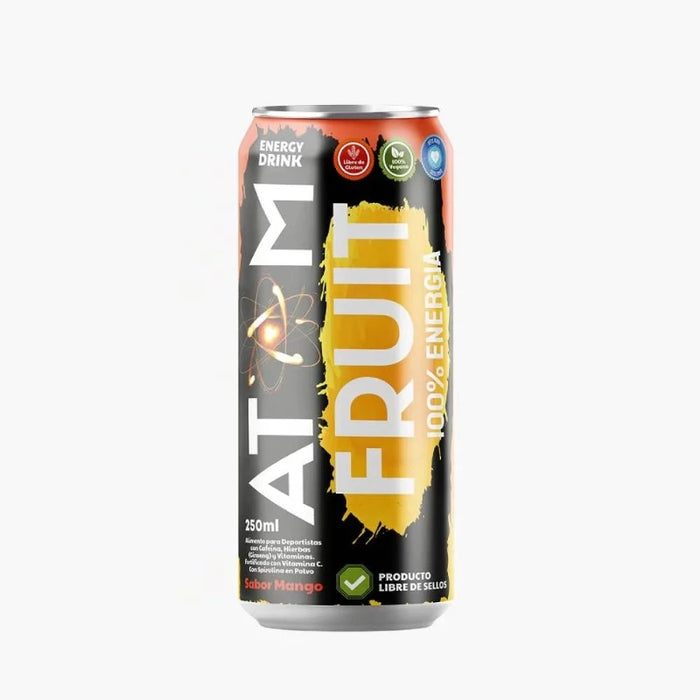 Bebida Energética Atom Mango 250 ml (12 Un) - ATOM FRUIT