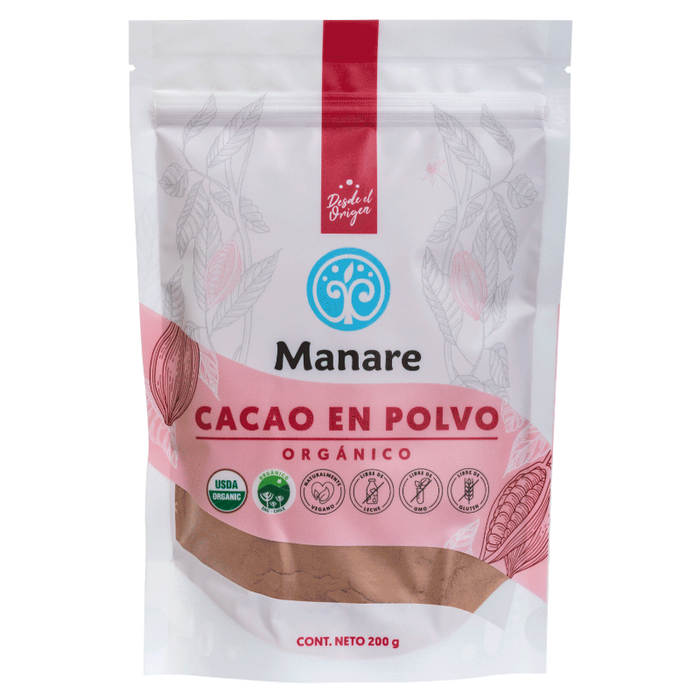 Cacao en Polvo Orgánico 200 g - Manare