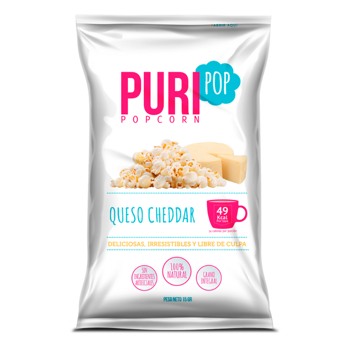 Popcorn Queso Cheddar 125 g - Puripop