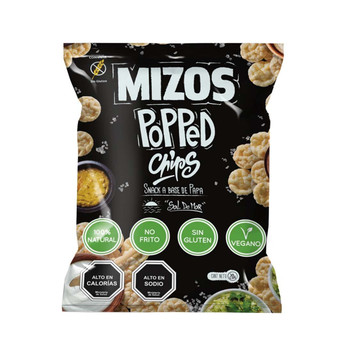 Popped Chips con Sal de Mar 20 g - Mizos