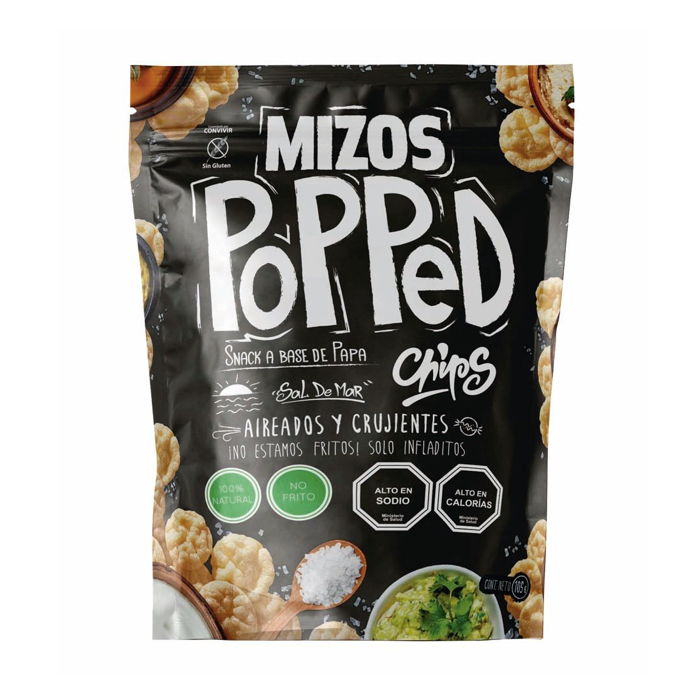 Popped Chips con Sal de Mar 95 g - Mizos
