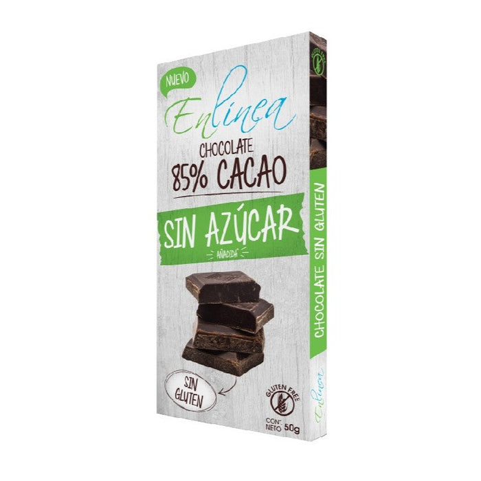 Barra de Chocolate 85% Cacao 50 g - Enlinea