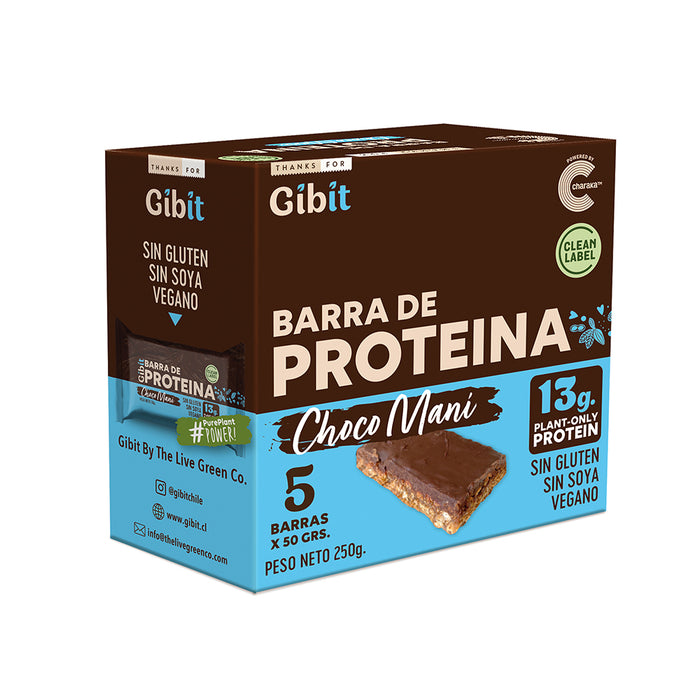Barra Proteica Cacao Maní 45 g (5 un) - Gibit