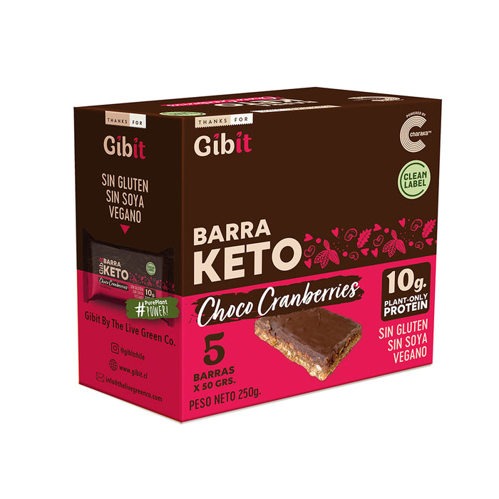 Barra Proteica Choco Keto Rasberries 45 g (5 un) - Gibit