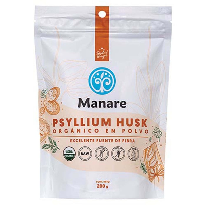 Psyllium Husk Orgánico 200 g - Manare