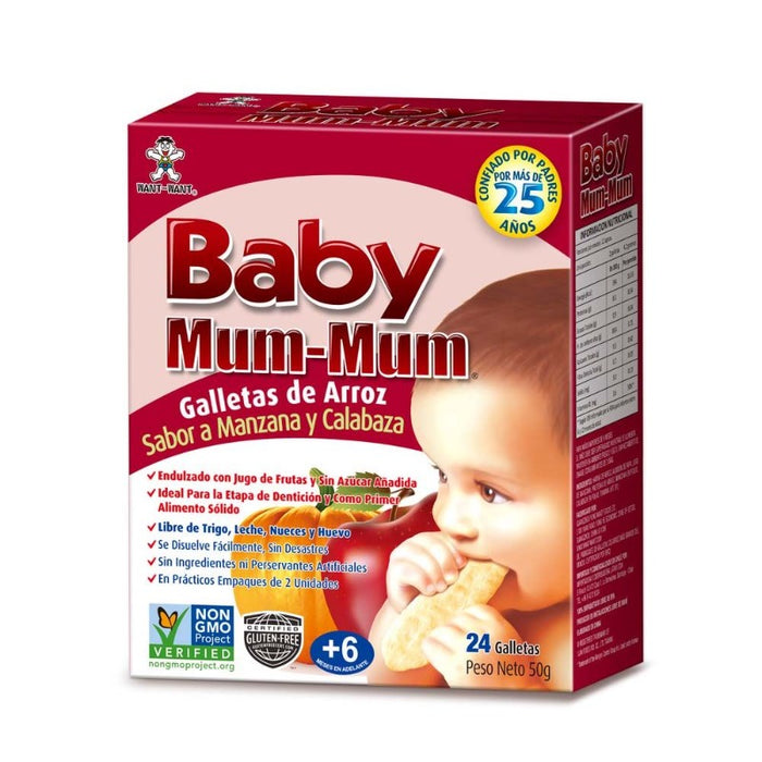 Baby Mum Mum Galletas de Arroz Manzana y Calabaza 50 g - LATAM