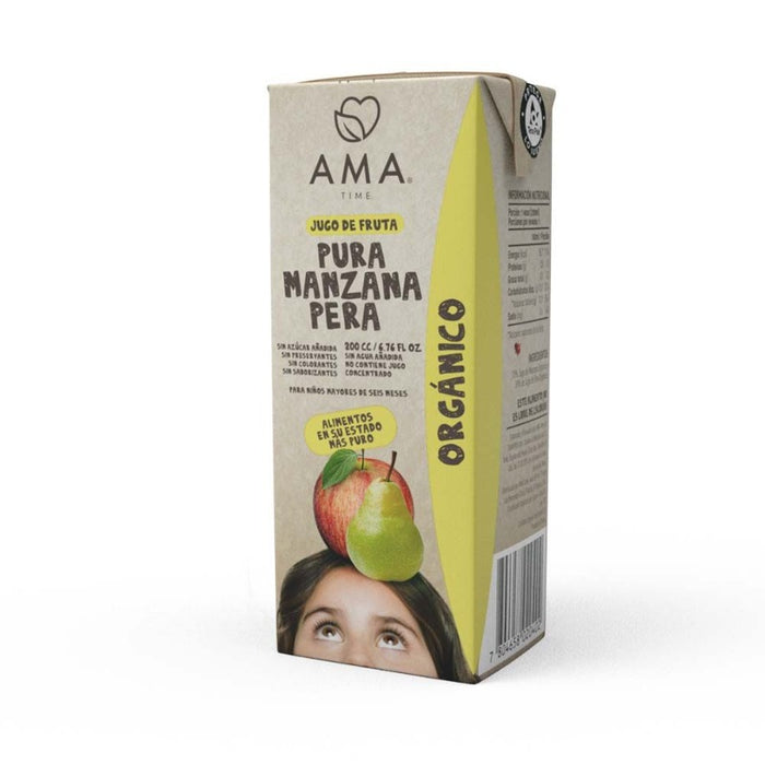 Jugo Manzana Pera Orgánico 200 ml - AMA
