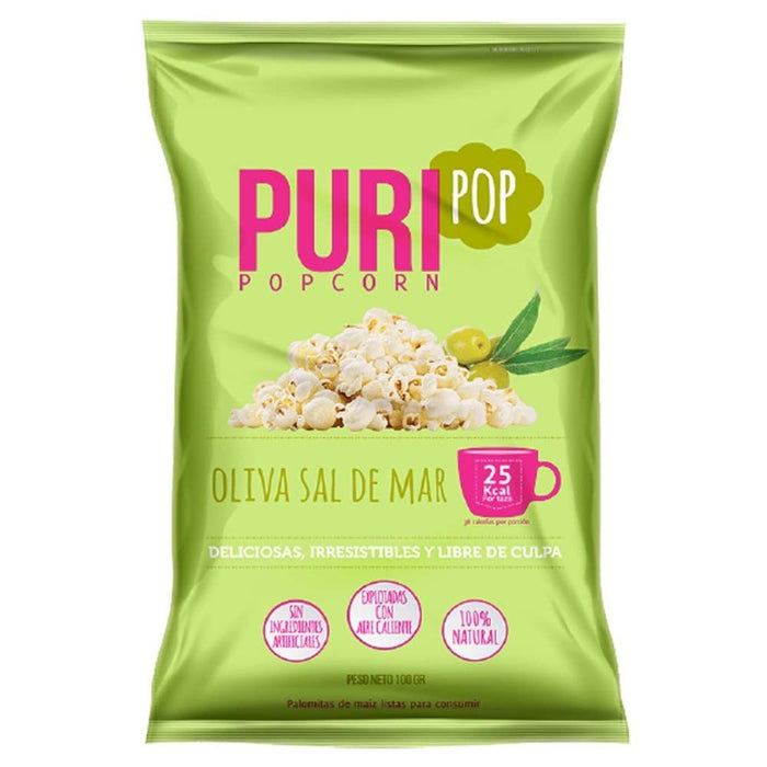 Popcorn Oliva Sal de Mar 100 g - Puripop