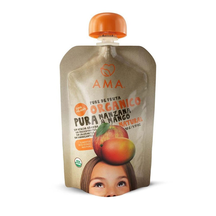 Puré Manzana Mango Orgánico 90 g - AMA