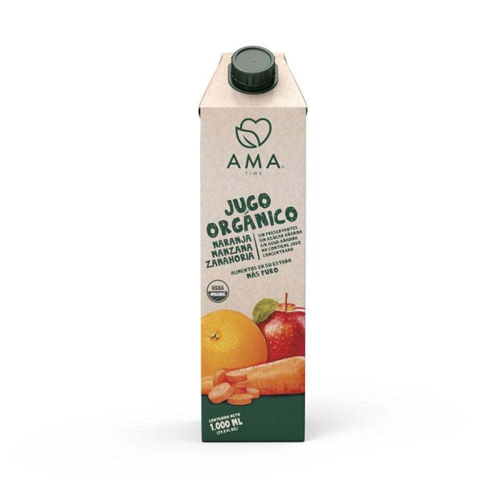 Jugo Naranja Manzana Zanahoria Orgánico 1000 ml - AMA